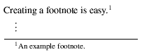 an example of a footnote as typeset by LaTeX
