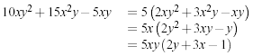 Multi-line equation using a two column table.